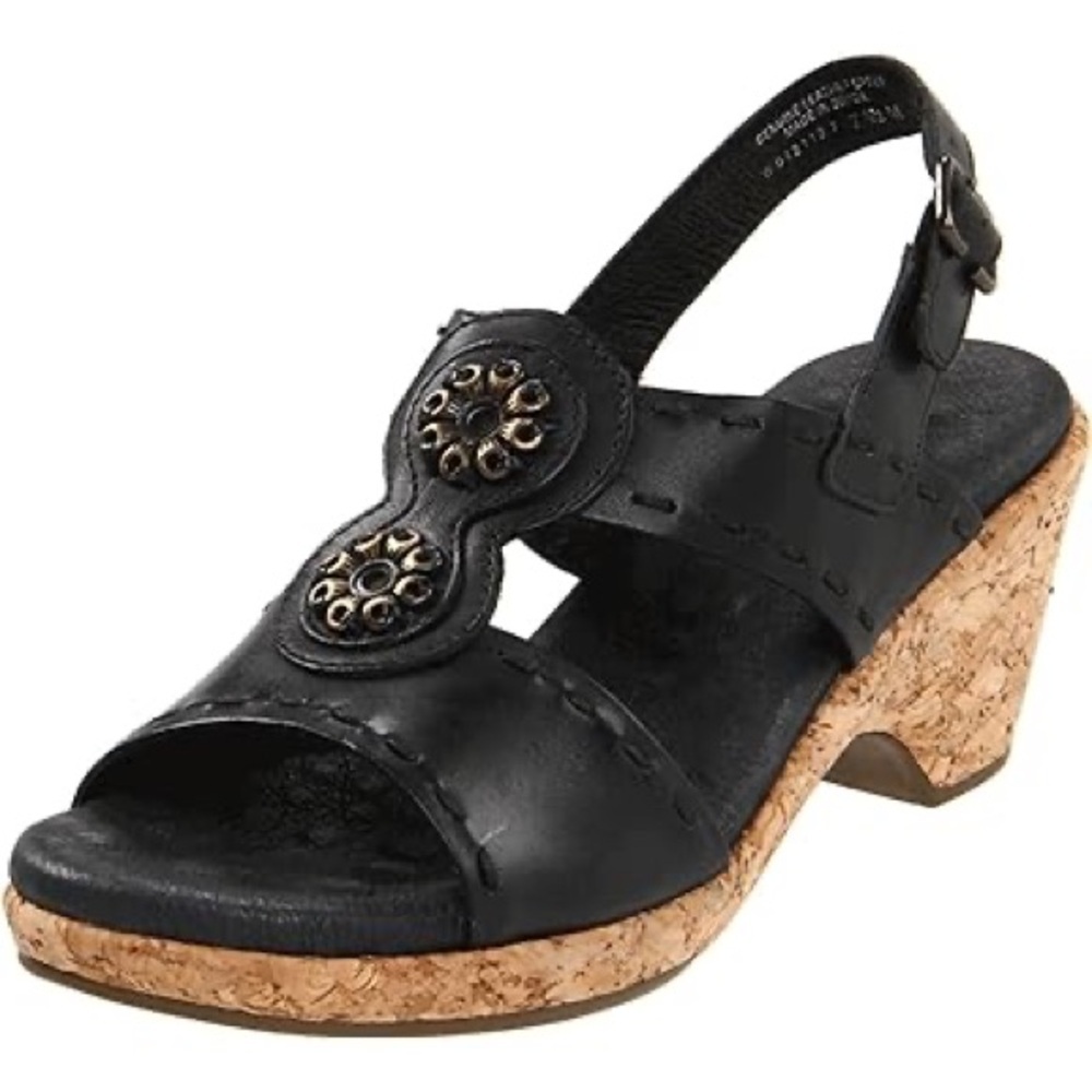 Elites by Walking Cradles Black Diore Sandals - Size 8